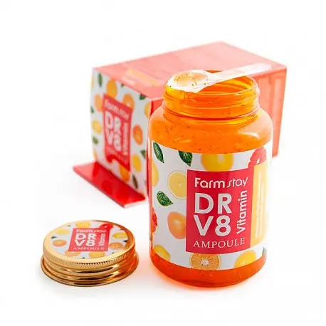 Ампульна сироватка з вітамінами Dr-V8 Vitamin Ampoule FarmStay 250 мл - фото 2