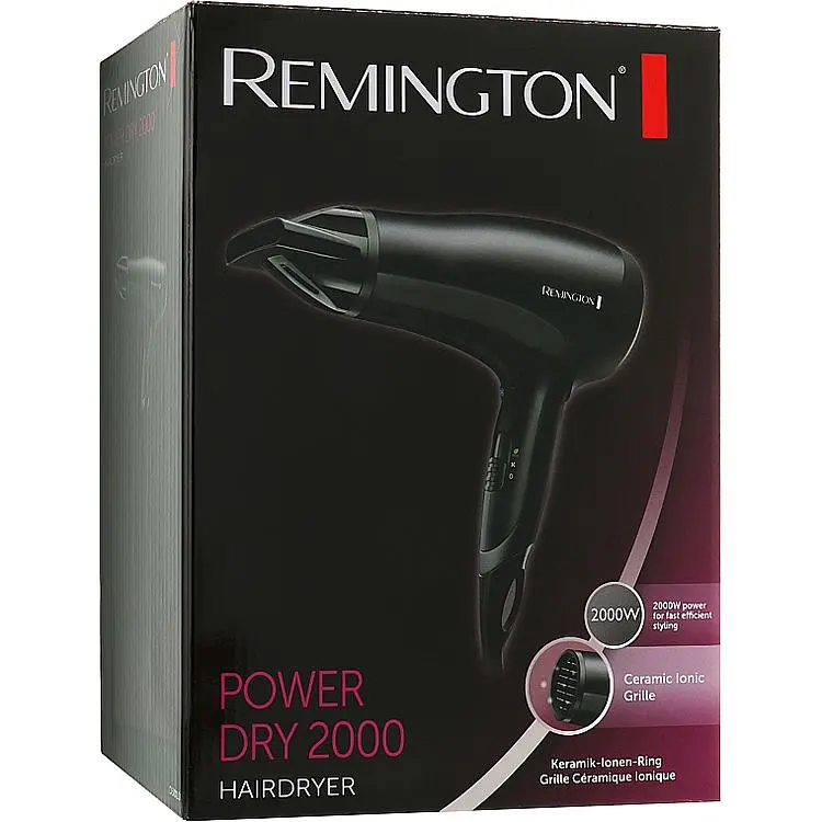 Фен Remington Power Dry 2000, 2000 Вт чорний (D3010) - фото 2