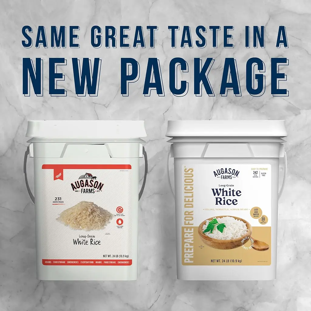 Рис білий довгозернистий з великим терміном придатності до 30 років Augason farms, 242 порції (101125) - фото 3