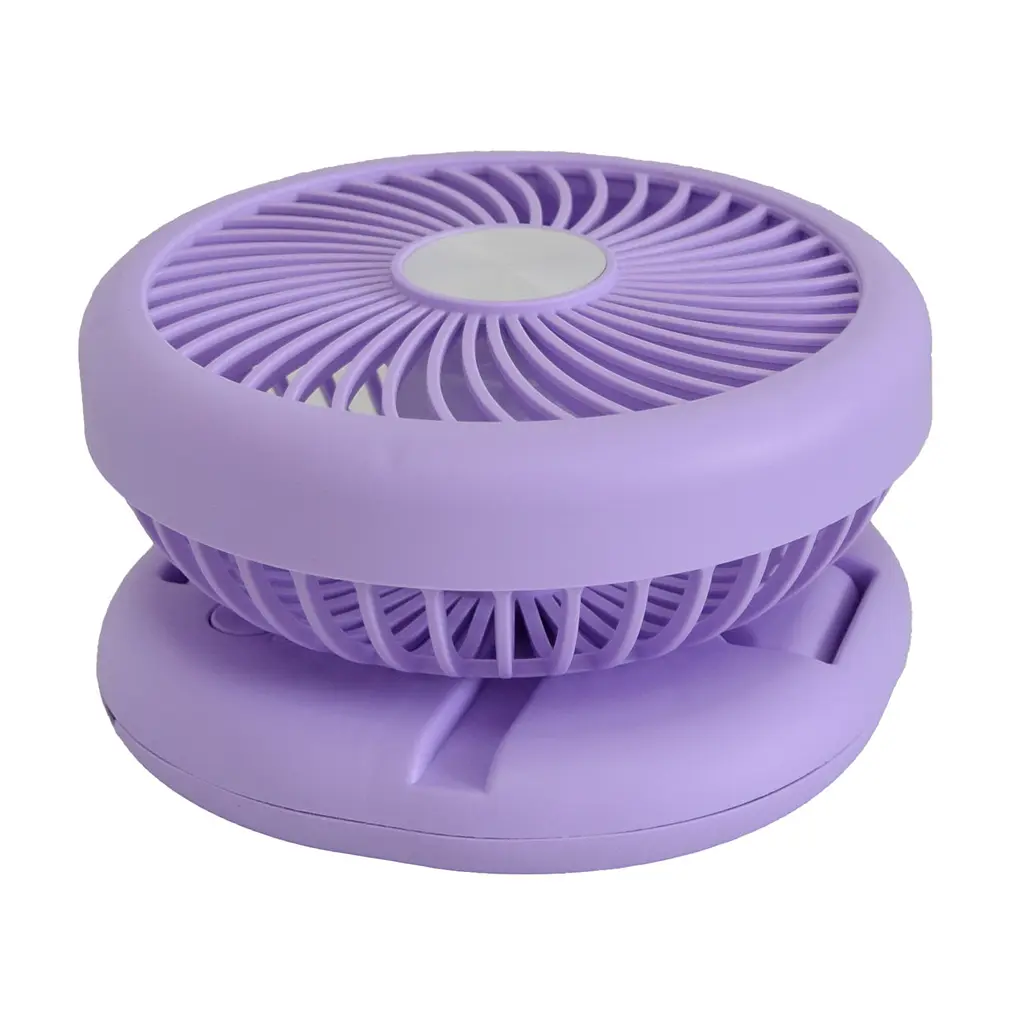 Настільний вентилятор Mini Fan W1646 фіолетовий, складаний з USB, акумуляторний - фото 3