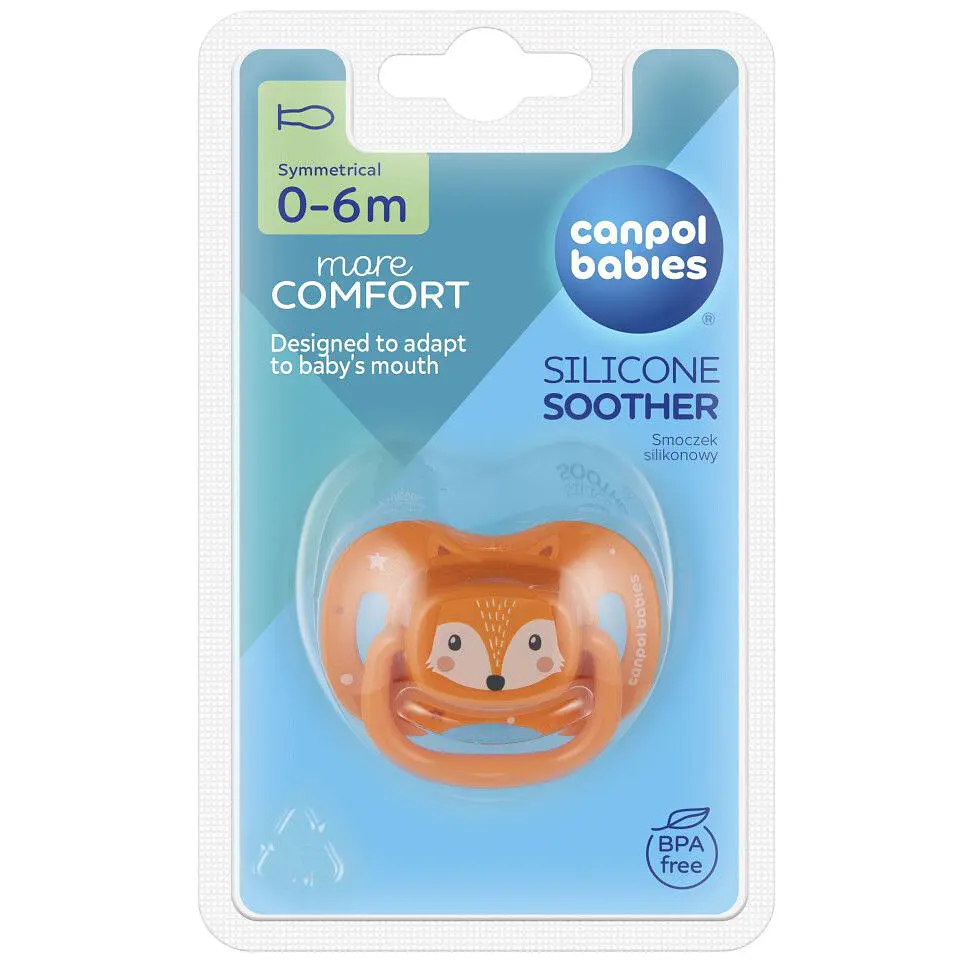 Пустушка силіконова симетрична Canpol babies Cute Animals 0-6 міс. 1 шт. колір в асортименті (34/924) - фото 9