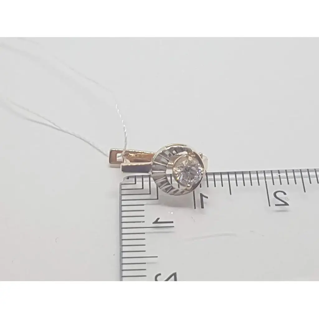 Золоті сережки Імперія золота з фіанітами. СВ874И - фото 4