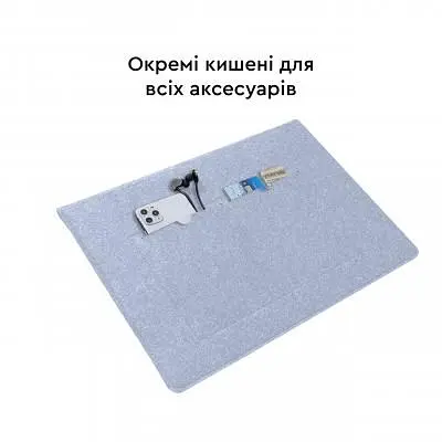 Чехол для ноутбука AirOn 13,3" Premium Grey (4822356710620) - фото 6