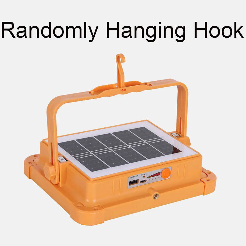 Акумуляторний прожектор PowerBank із сонячною панеллю / Світлодіодний Solar LED ліхтар 2400mAh - фото 4