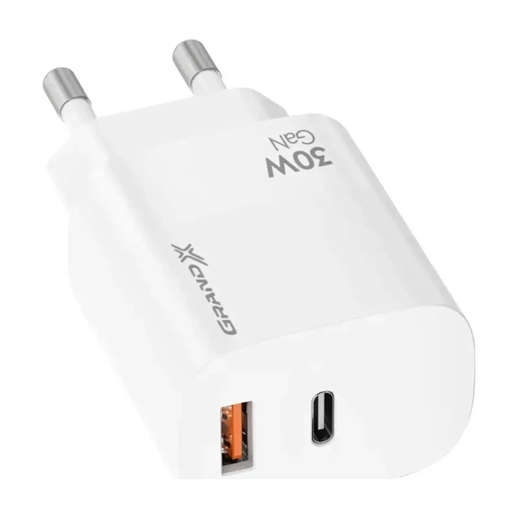 Зарядний пристрій Grand-X GaN 1xUSB-C + 1xUSB QC3.0 36W white (CH-360W) - фото 5