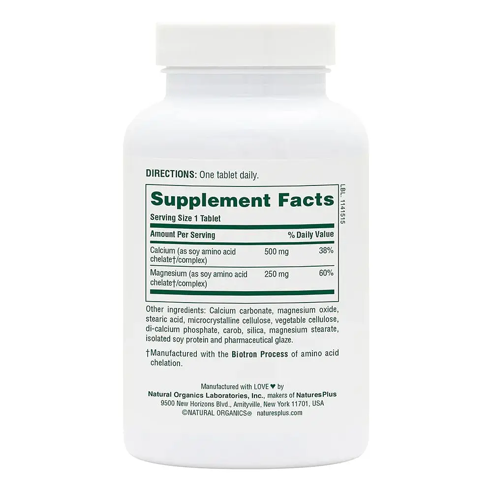 Кальцій та магній Natures Plus Cal/Mag 500 mg/250 mg, 90 таблеток - фото 2