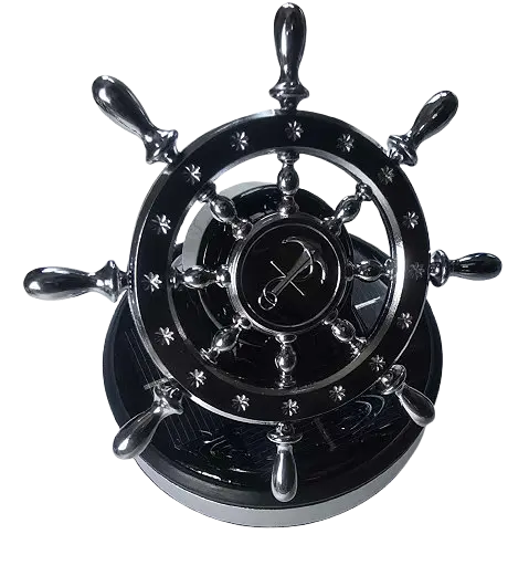 Ароматизатор автомобільний Штурвал на сонячній батареї (Сірий) - фото 1