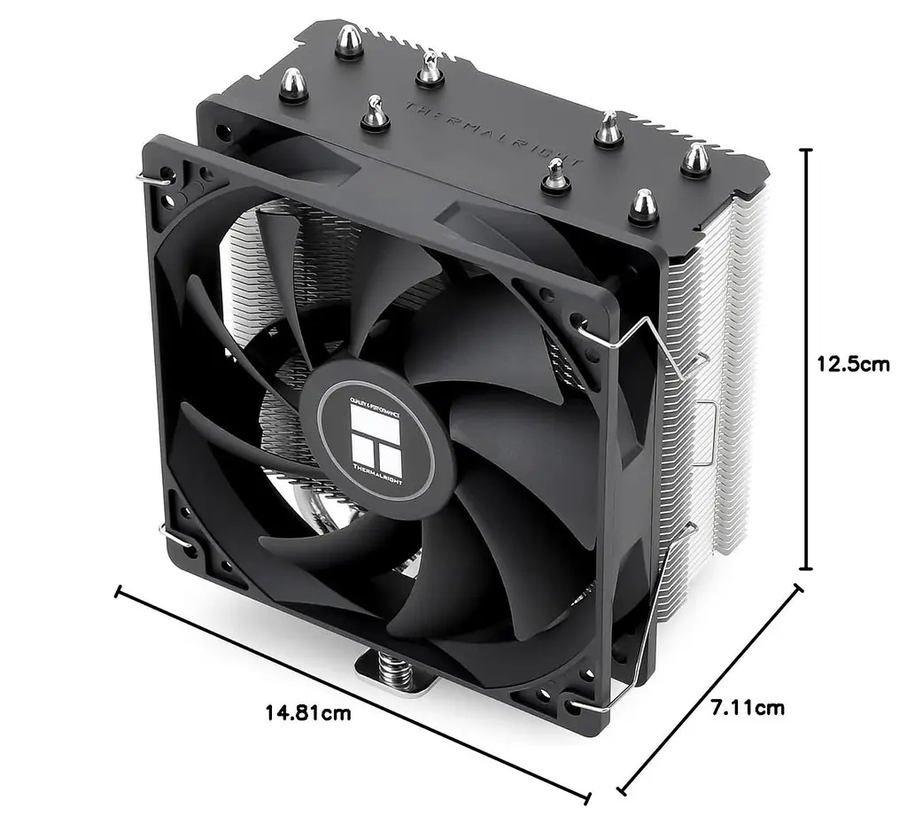 Повітряний кулер для процесора Thermalright Assassin X120 Refined SE, 4 теплові трубки, вентилятор TL-C12C PWM, для AMD AM4/AM5 - фото 5