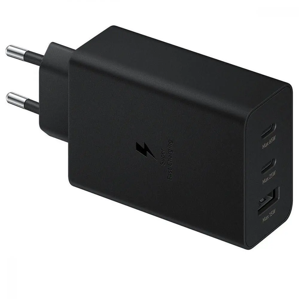 Зарядное устройство Samsung 65W Power Adapter Trio w/o cable Black (EP-T6530NBEG) - фото 5