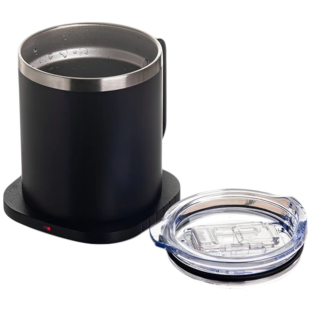 Чашка TheGeneral ThermoHub з підігрівом бездротовою зарядкою та LED індикатором 15W 330 мл чорна (40021321-01) - фото 3