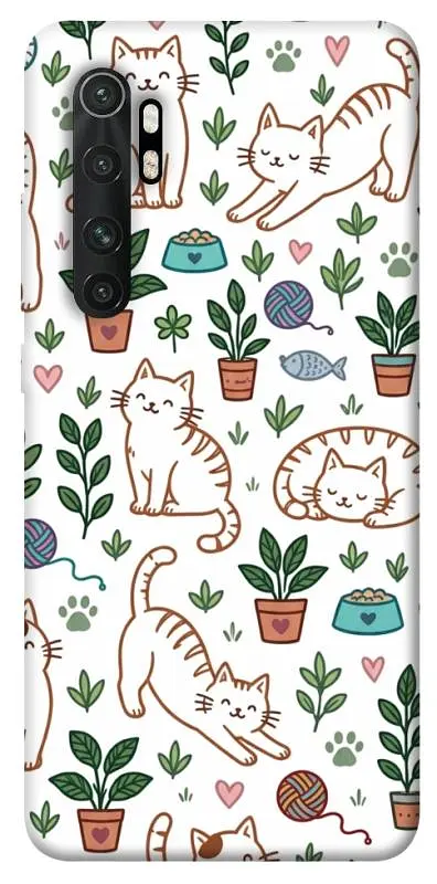 TPU чохол Demsky Cats pattern для Xiaomi Mi Note 10 Lite