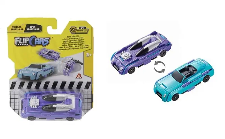Машинка-трансформер Flip Cars Атомний спорткар і Спорткар кабріолет, 2 в 1, 8 см (EU463875B-02) - фото 3