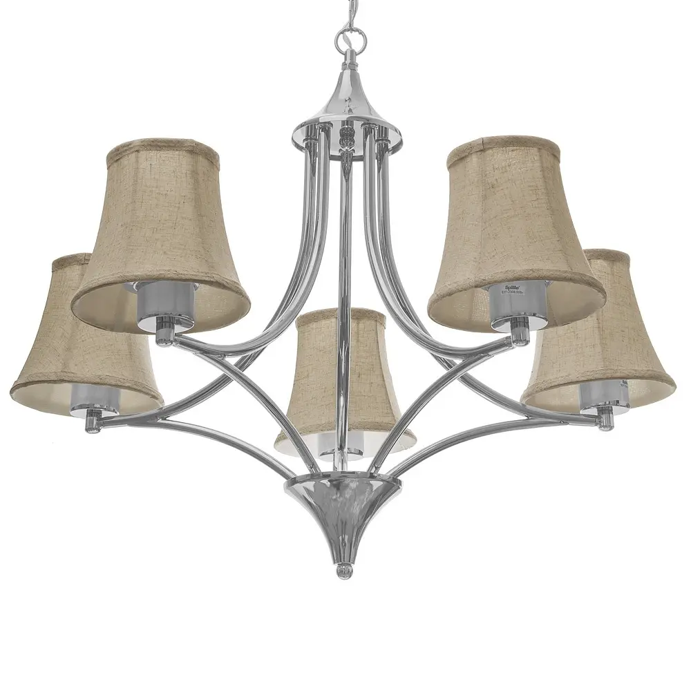 Люстра подвесная Brille прованс с абажуром E27 60W CH (BKL-649S/5) - фото 2