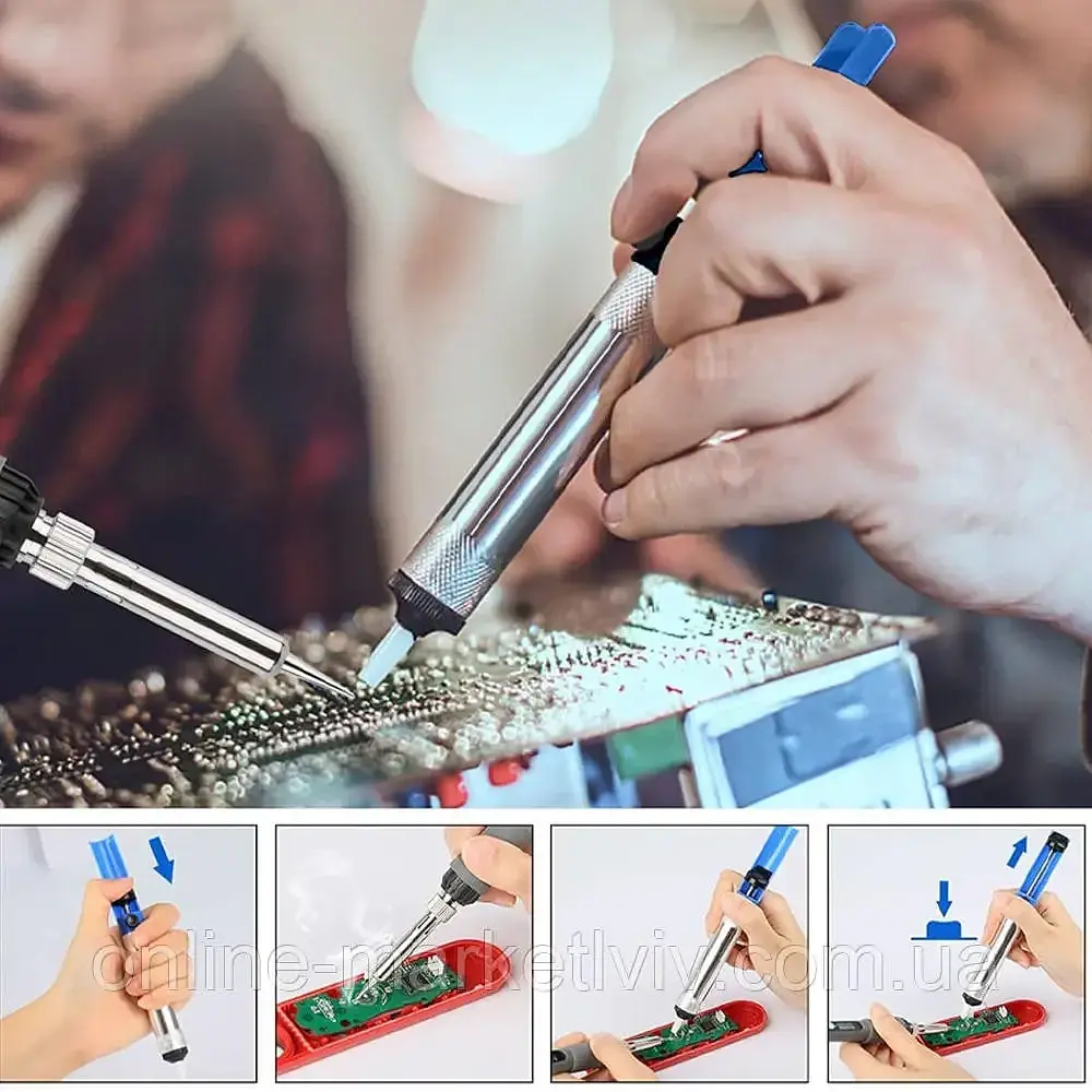 Набір для паяння з мультиметром, 19 шт., 60 Вт, Soldering kit / Паяльний набір / Паяльник з регулятором температури - фото 8