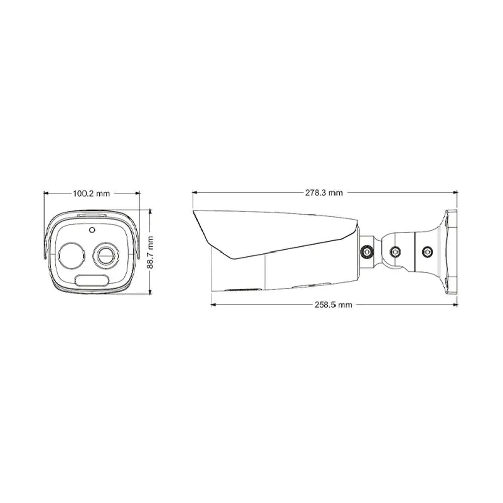 Тепловізійна IP-відеокамера TVT TD-5433E1-VT(19/PE) Thermal 384*288 f=19mm Optical 5Mp f=12mm (77-00317) - фото 2