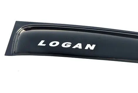 Дефлектори вікон вітровики Renault Logan 2004-2012 Седан 3М Скотч Voron Glas - фото 3
