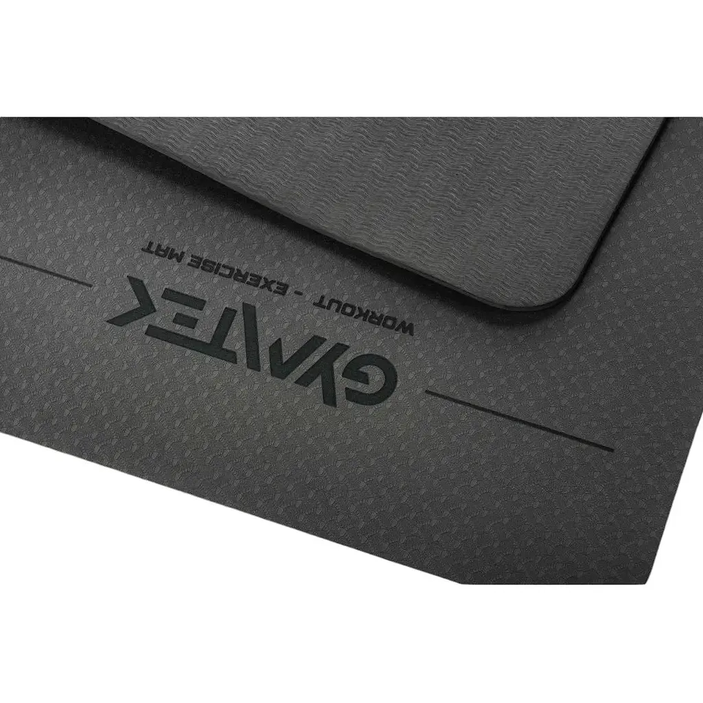 Килимок для фітнесу та йоги Gymtek Premium TPE 0.5 см чорний - фото 6