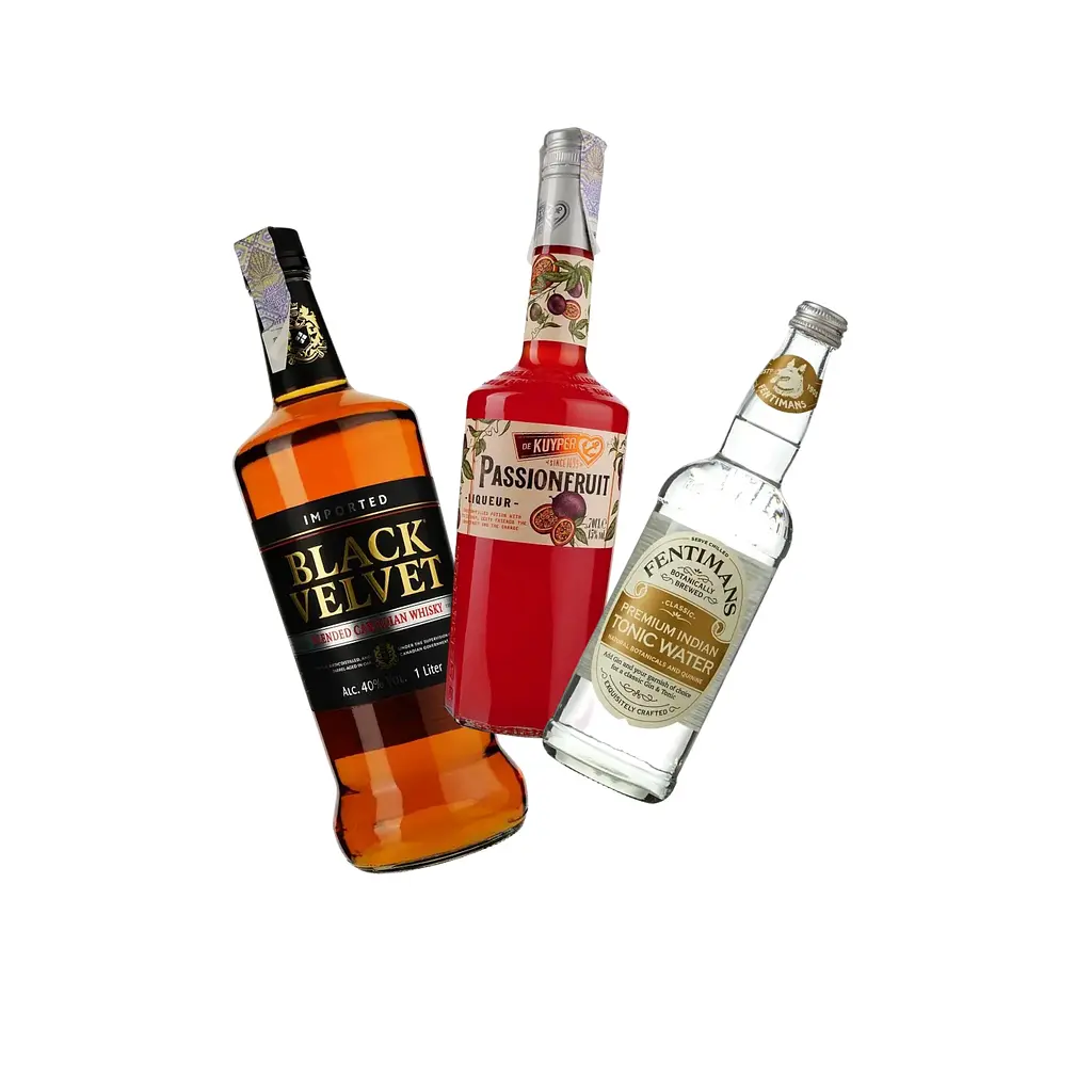 Коктейль Velvet Highball (набор ингредиентов) х16 на основе Black Velvet Blended Canadian Whisky - фото 2