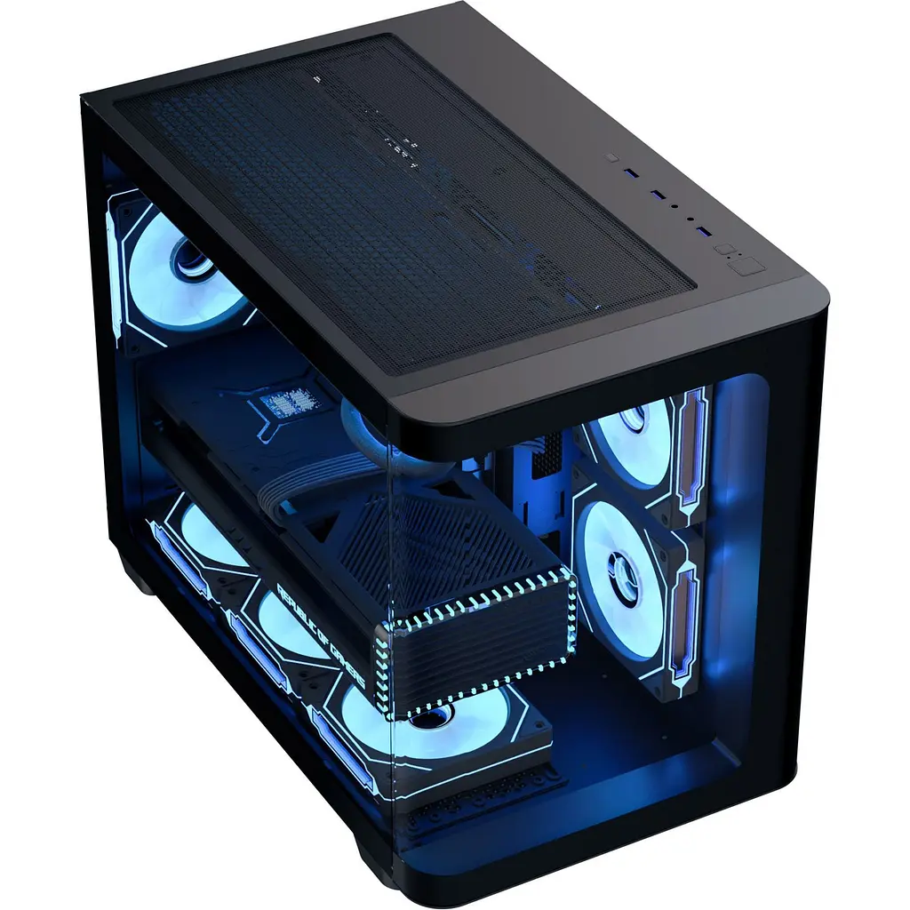 Корпус AeroCool P300C-G-BK-v1 Black (ACCS-PN02033.11) [146688] - фото 3