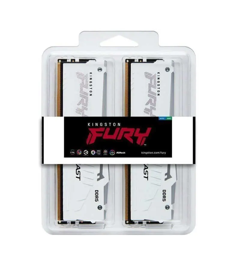 Пам'ять для настільних комп'ютерів Kingston FURY 32 GB (2x16GB) DDR5 6000 MHz Beast RGB EXPO White (KF560C30BWEAK2-32) - фото 3