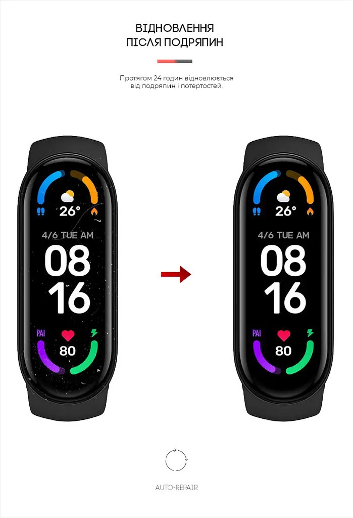 Гідрогелева плівка на годинники ArmorStandart Xiaomi Mi Band 7 захисна плівка для смарт годинників прозора (ARM62027) - фото 3