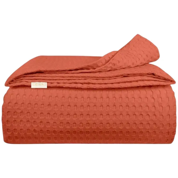 Плед покривало Cosas Rust Waffle Weave 230х240 см (Blanket_29Pust_WaffleWeave_230x240)
