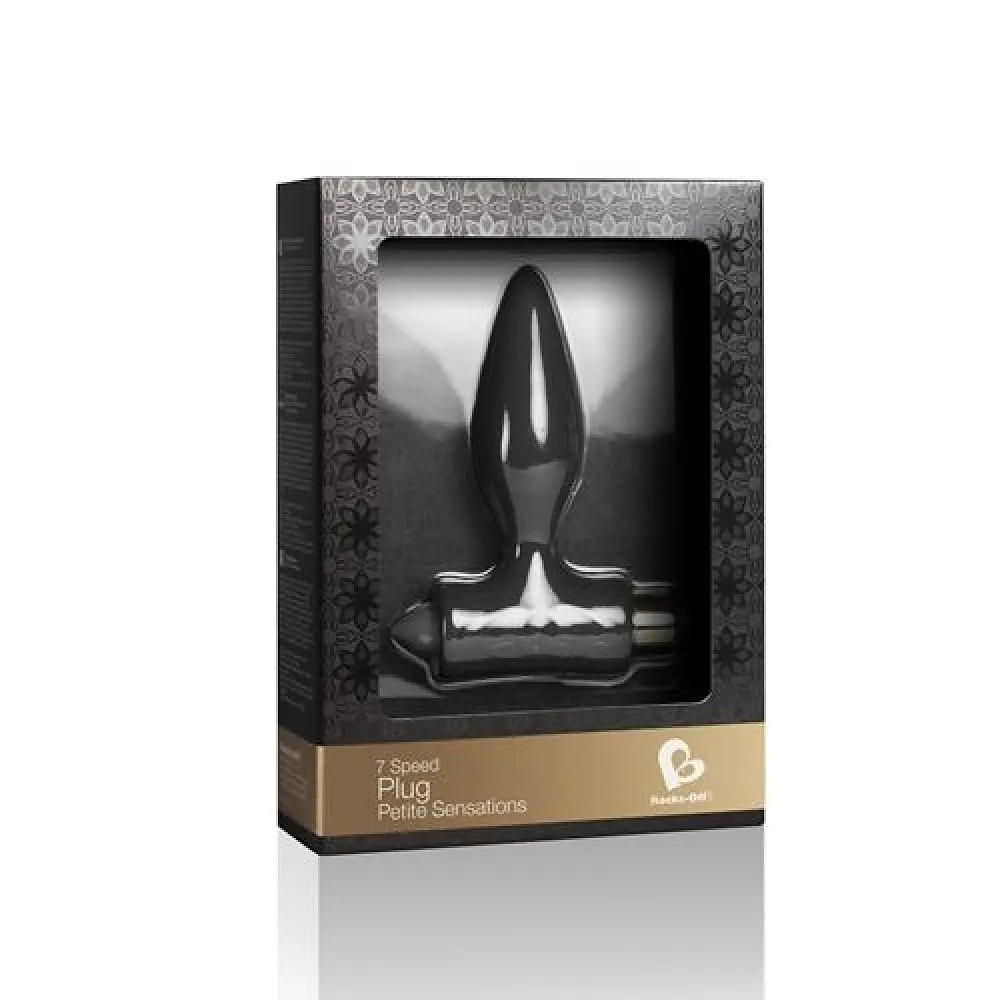 Анальна пробка з віброкулею Rocks Off Petite Sensations Plug Black, 10х2 см, чорний - фото 3