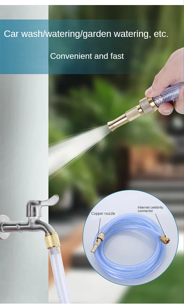 Насадка форсунка високого тиску розпилювач на латунний шланг INTEGRATED DIRECT SPRAY GUN UKC - фото 8