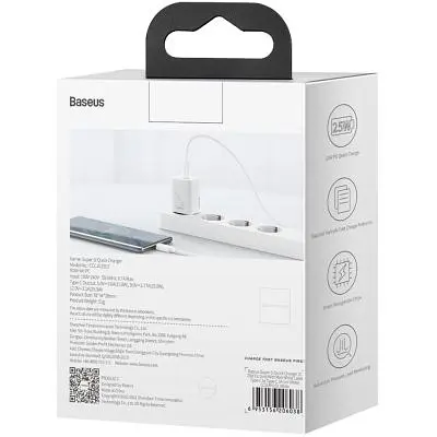 Зарядний пристрій Baseus Super Si Quick Charger 1C White (CCSP020102) - фото 6