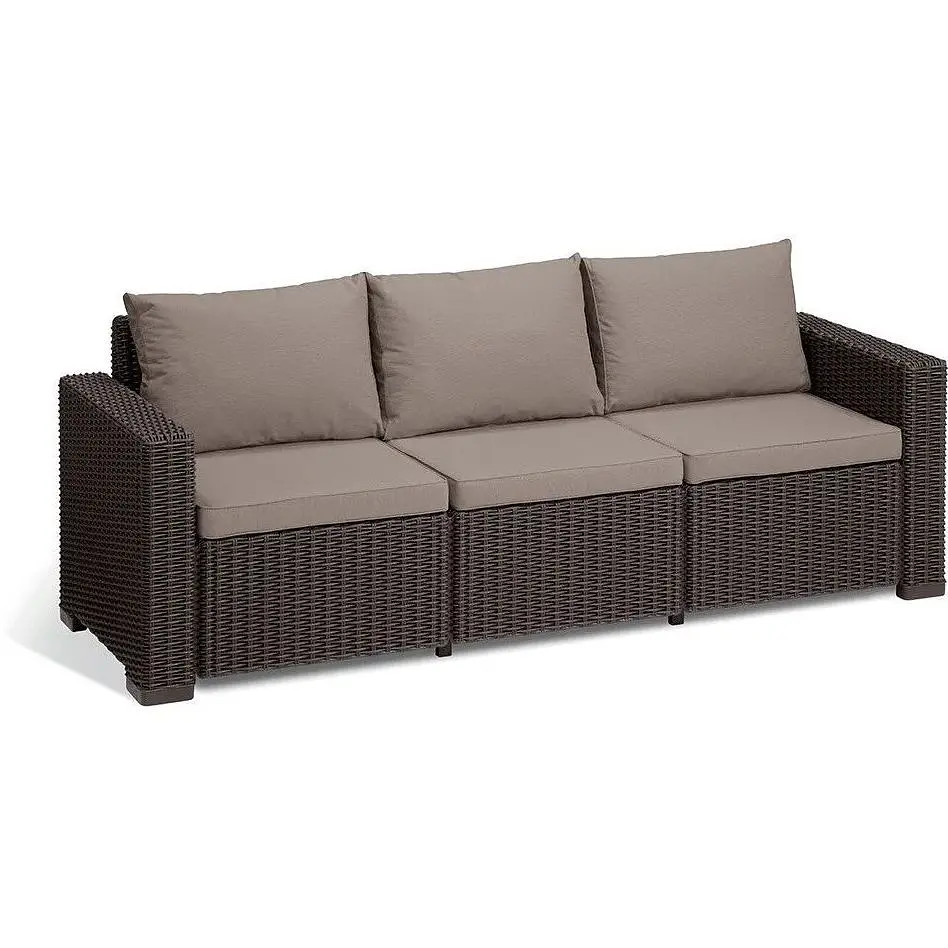 Комплект садовой мебели Allibert Keter California 3 seater коричневый - фото 2