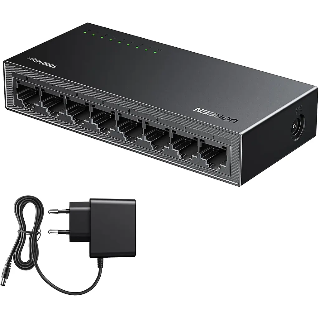 Комутатор Ugreen 8-Port Gigabit Ethernet Switch - фото 2