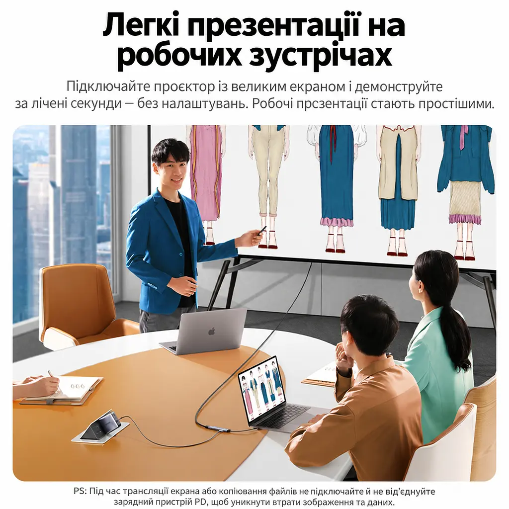 USB-C хаб UGREEN CM478 док-станція вихід HDMI до 4K 60 Гц 1 порт USB-A 3.0 та 2 порти USB-A 2.0 вхід живлення USB-C PD 3.0 до 100 Вт із наскрізним заряджанням для HDMI та заряджання потрібен порт комп’ютера USB-C з відеовиходом і прийманням живлення PD без встановлення драйверів для Windows/macOS/Linux для iPad з USB-C вбудований кабель в обплетенні довжина кабелю приблизно 20 см космічний сірий (35178) - фото 8