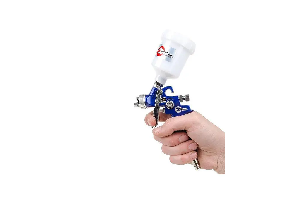 Пневматичний фарбопульт HVLP Intertool верхній бак 125 мл x 0.8 мм PT-0101 - фото 9