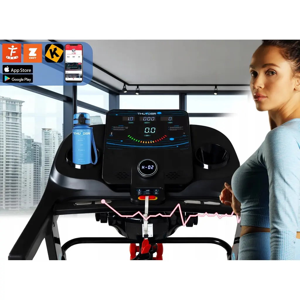 Беговая дорожка THUNDER React-DS Black - фото 3