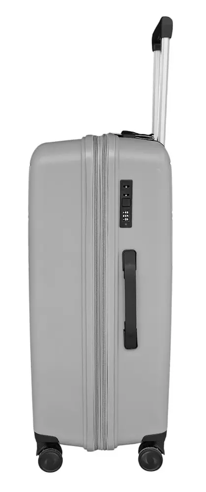 Валіза велика Carbon 65903 поліпропілен 75х50х32 см 100+13 л Срібна - фото 6
