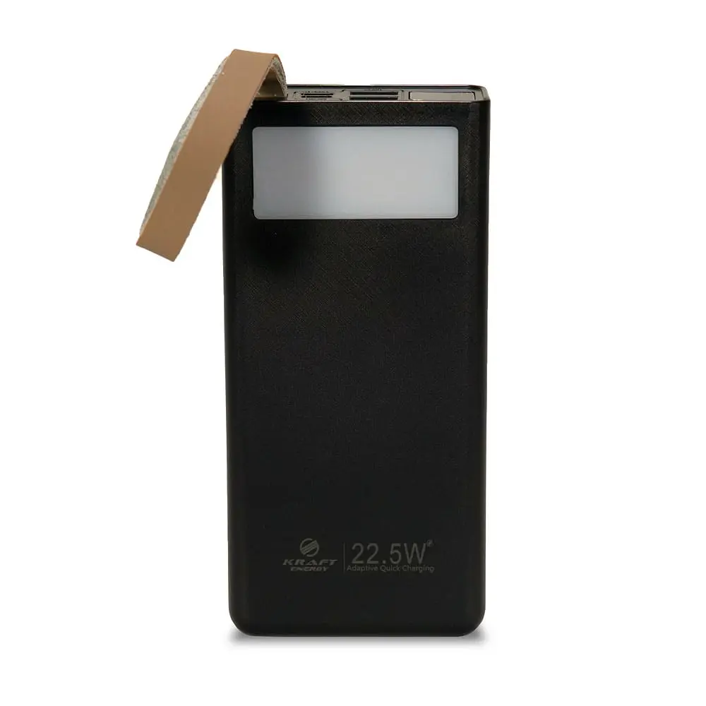 Повербанк 20000mAh Power Bank Kraft TPB-2320 Black 22.5W QC3.0 LED-ліхтар (43-00031) - фото 2