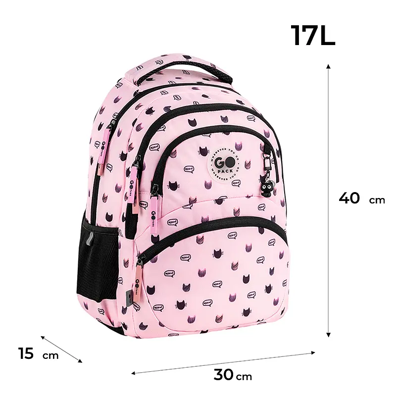 Рюкзак GoPack Education 175M-1 Meow Cats Рожевий (GO26-175M-1) - фото 2
