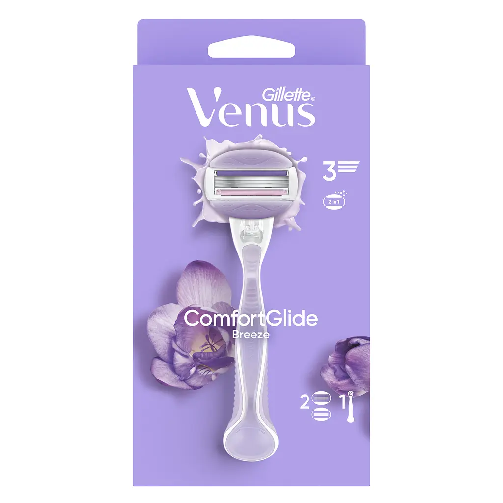 Станок для гоління жіночий (бритва) Venus ComfortGlide Breeze з 2 змінними картриджами - фото 2