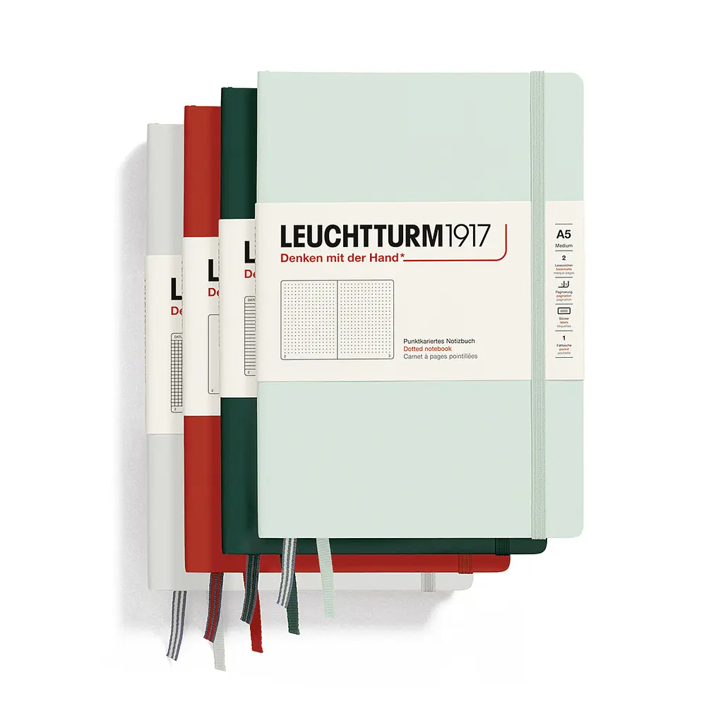 Блокнот Leuchtturm1917, Середній, Forest Green, Крапка (367255) - фото 3