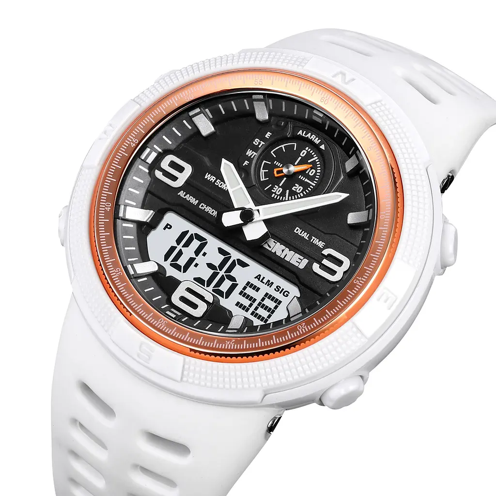 Чоловічий наручний годинник 1655WTWT White Skmei acs0030645 - фото 2