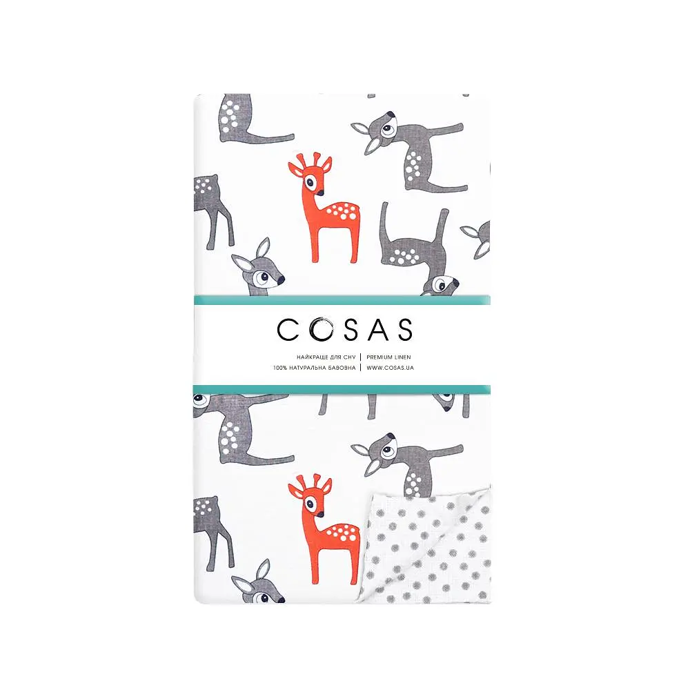 Дитяча постільна білизна Cosas BAMBI 110х140см (Bambi_GreyBlots_140) - фото 5