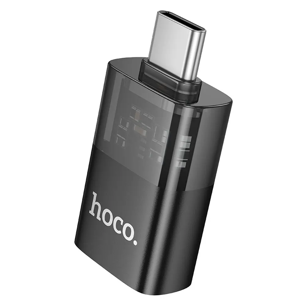 Адаптер перехідник Hoco UA36B Type-C to USB чорний - фото 4