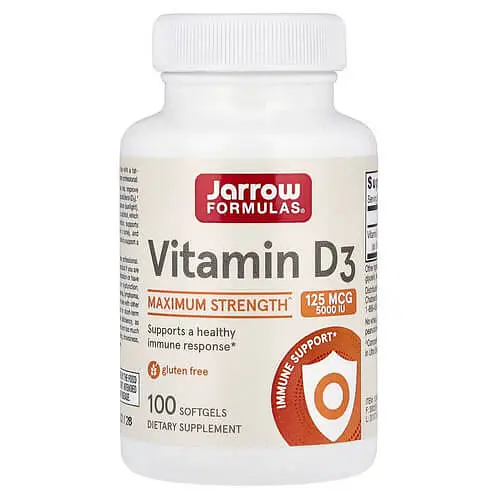 Вітамін D Vitamin D3 125 mcg (5,000 IU) 100 рідких капсул Jarrow Formulas vit0006408