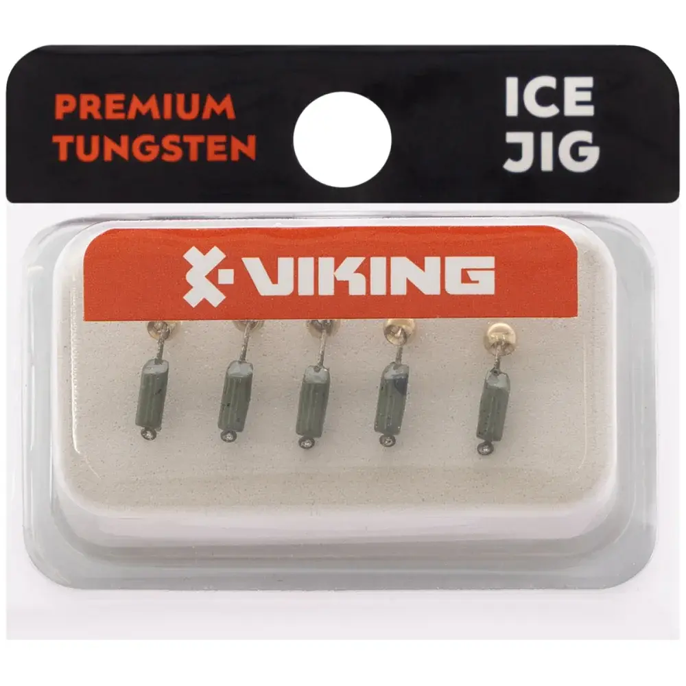 Мормышка вольфрамовая Viking Fishing Rigabik+bead 0.35g 2mm Olive+G (5шт) - фото 2
