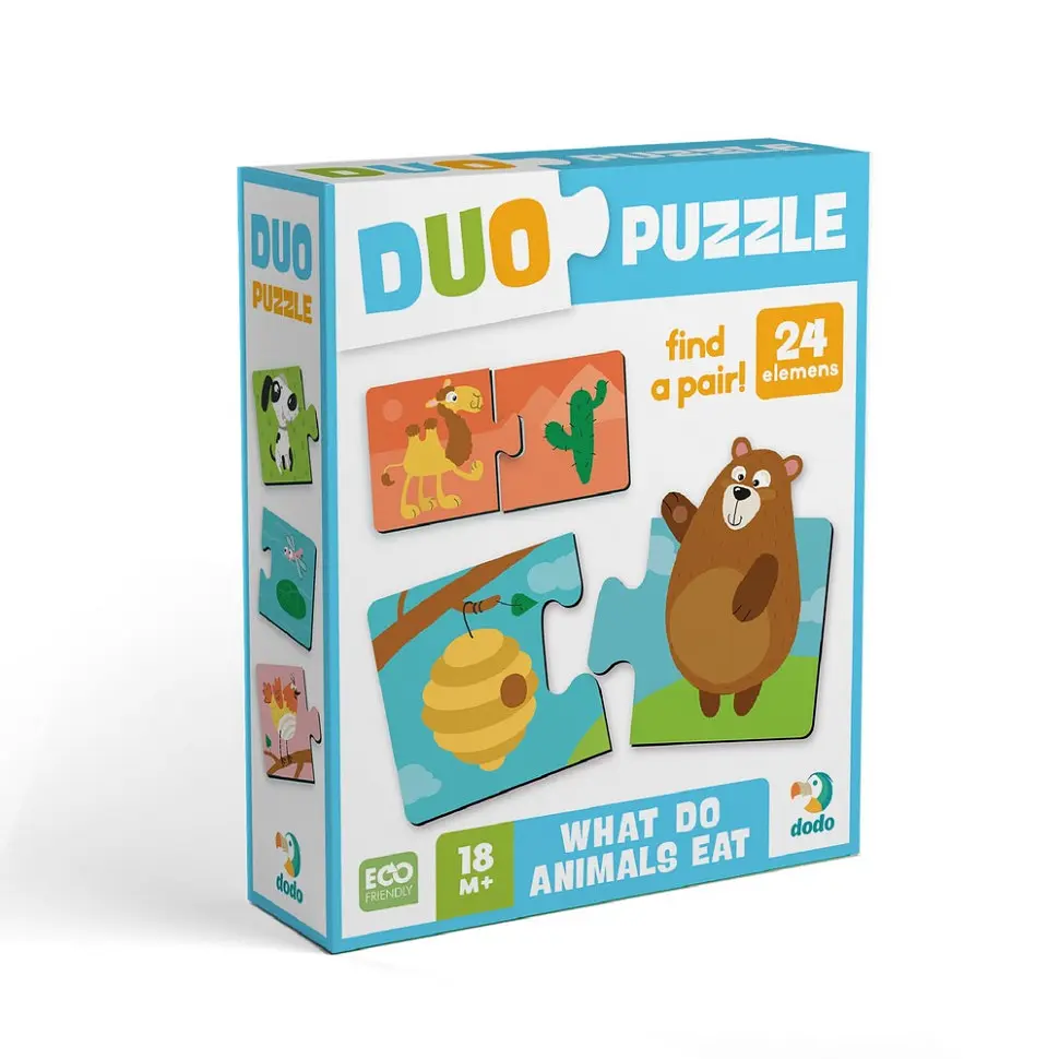 Детский пазл "ДУО-Кто что ест" DoDo Toys 300691, 24 элемента - фото 2