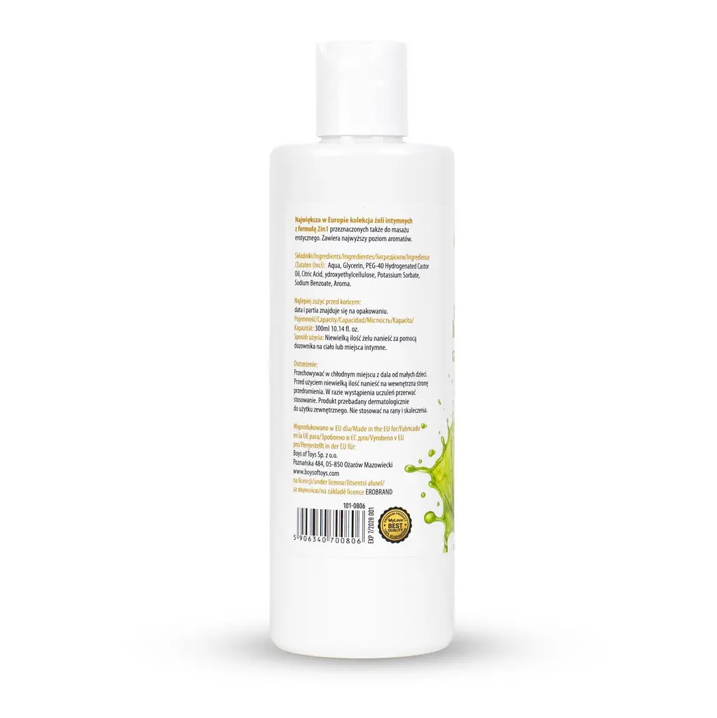 Лубрикант MyLove Aroma Series IntimMassage 2in1 Green Apple, 300 мл - фото 3