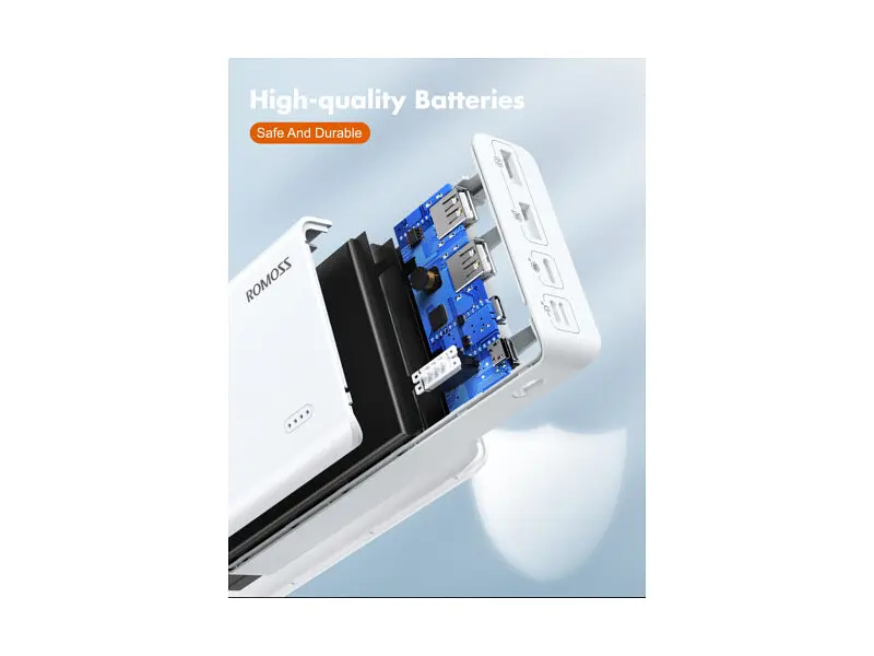 Зовнішній акумулятор (Power Bank) Romoss 30000mah Sense8+ (PHP30-401-02) білий - фото 4