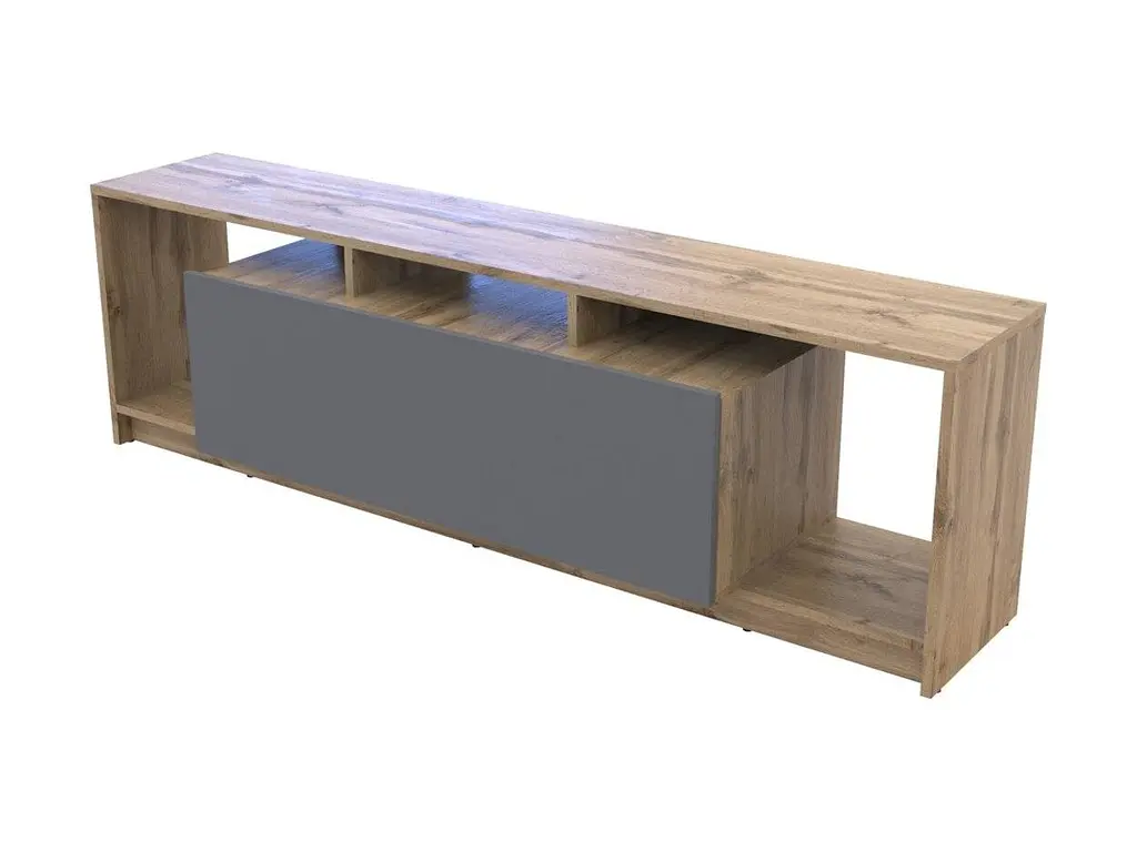 Стінка у вітальню Doros U1 Тахо Графіт ДСП 160х38х48 см (41516012) - фото 4