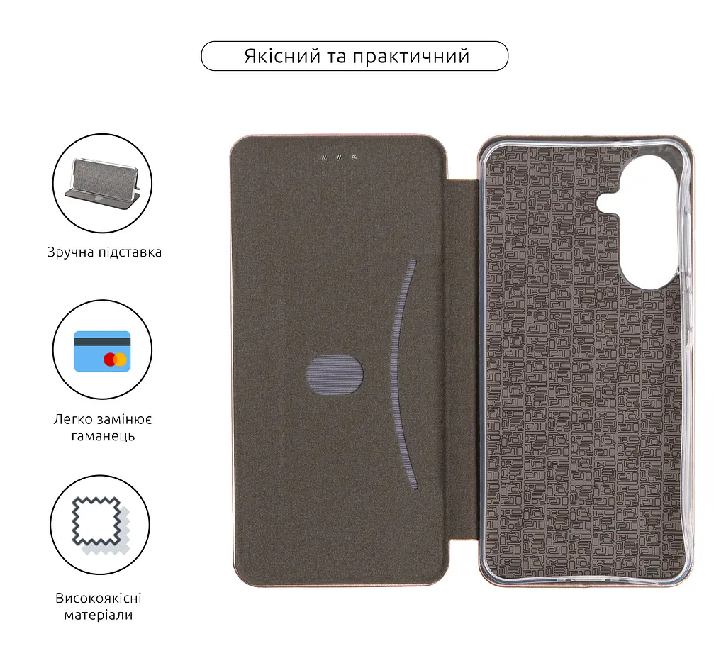 Чехол-книжка для Samsung Galaxy A37 5G, G-Case, розовый, кожаный чехол-книга из экокожи (PU) и TPU, с магнитом, с подставкой и вместительным кардхолдером, противоударный, защита всего корпуса, ArmorStandart (ARM89764) - фото 3