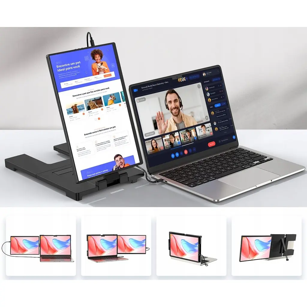 Портативний монітор UPERFECT 14` 2K Triple with 360° [116434] - фото 10